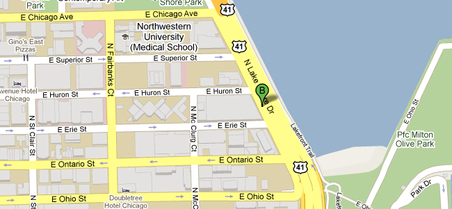 680 N Lakeshore Dr. Chicago Map